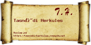 Tasnádi Herkules névjegykártya
